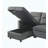 Modern 81.5"W Dark Gray Velvet Reversible Sleeper Sectional Sofa With Storage Chaise And Side Pocket-270111335-270111386