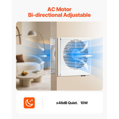 Ventilateur mural de 7,5 pouces à travers le mur AC Ventilateur 180 CFM