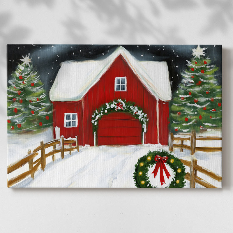 Art des Fêtes de Noël III - Toile tendue avec châssis - XL, H 12 po x l 18 po