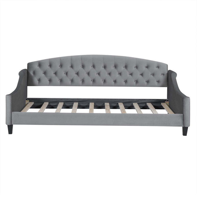 Modern Luxury Tufted Button Daybed, Twin, Gray