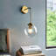 Modern Wall Sconce with Vintage Design - Clear Glass Globe and Retro Light Shade-1419013706-1419013709