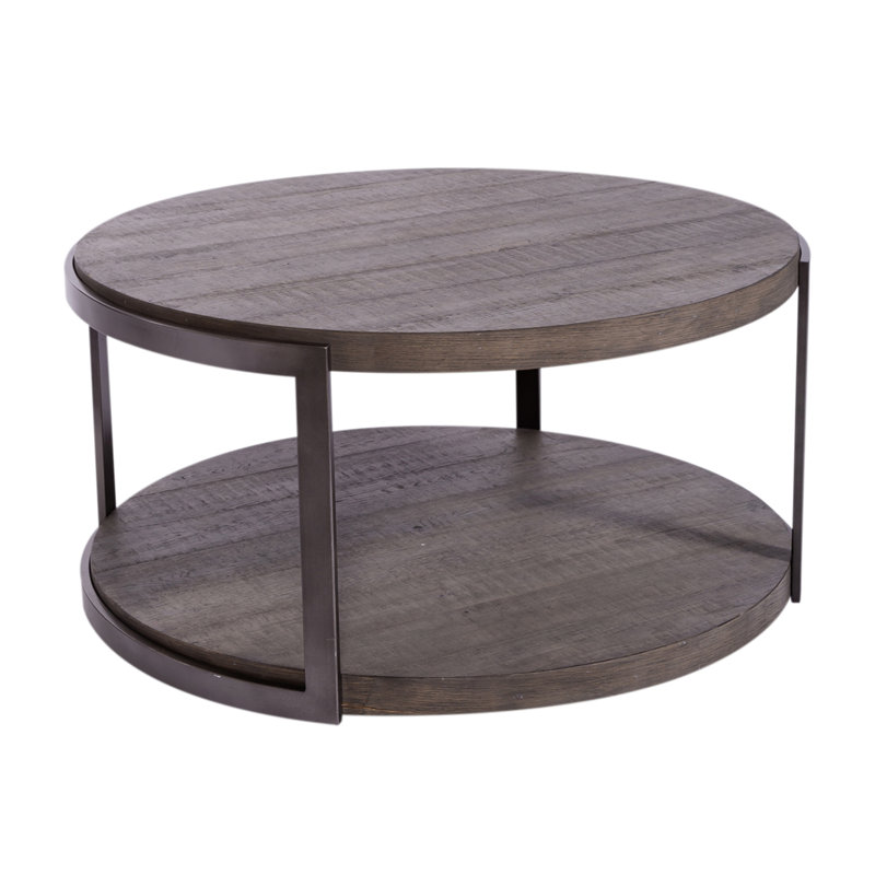 Table ronde Mcmakin avec tablette de plancher