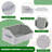 6 Pack Closet Organizer Bins – Large Fabric Trapezoid Storage Cubes, Collapsible Shelf Containers, Handles, Light Gray, Clothes Towels Use