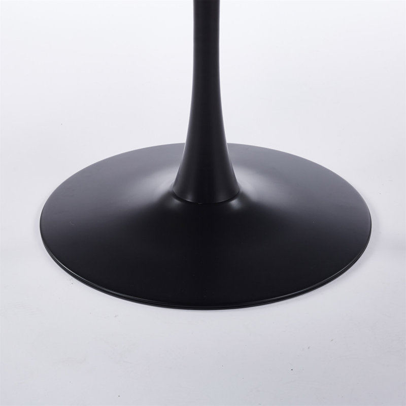 Halloween 31.5INCH DINING TABLE WALNUT, Dark Walnut, 28.9" H x 31.5" L x 31.5" W, Black