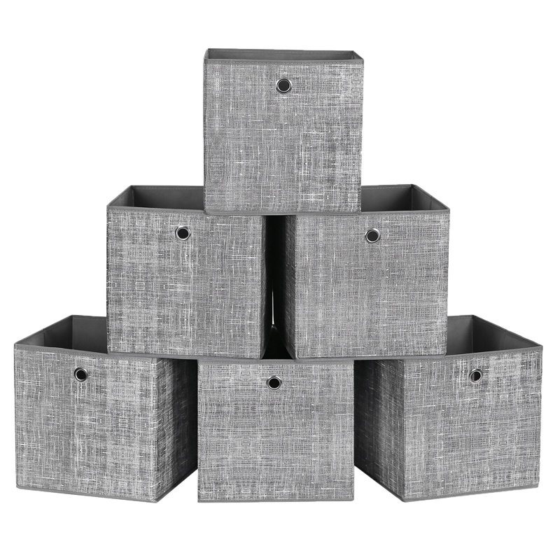 12 Pair Stackable Shoe Storage Box, Flecked Grey