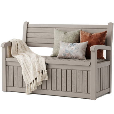 Banc de rangement extérieur imperméable et verrouillable