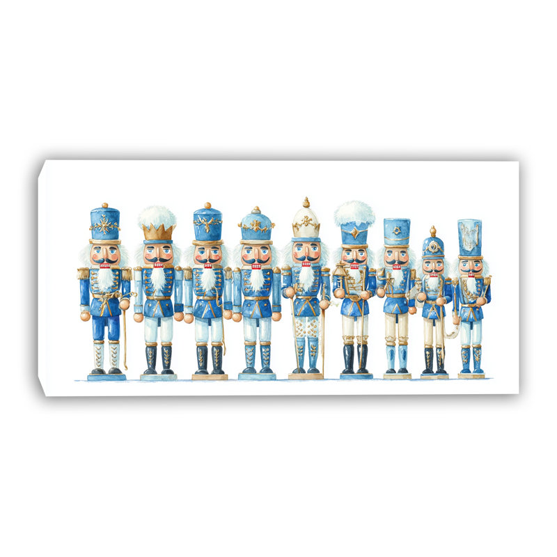 Art mural classique sur toile tendue avec casse-noisette bleu classique, 20 po x 40 po