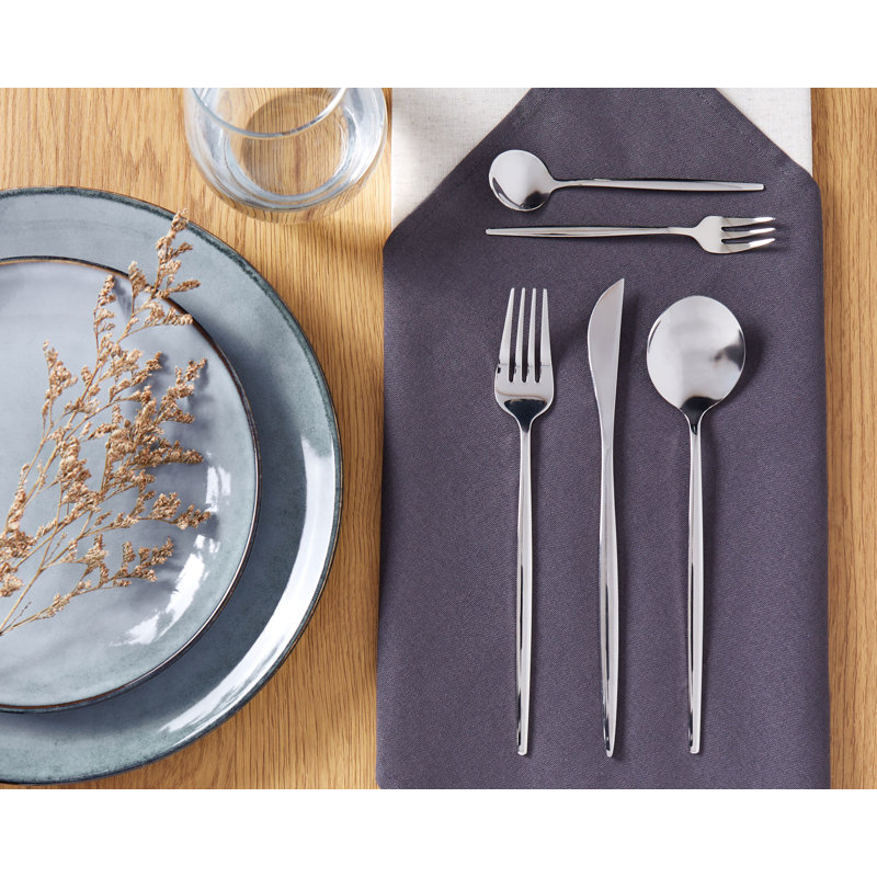 Metro Lane Daian 30 Piece Stainless Steel Cutlery Set , Service for 6, Silver