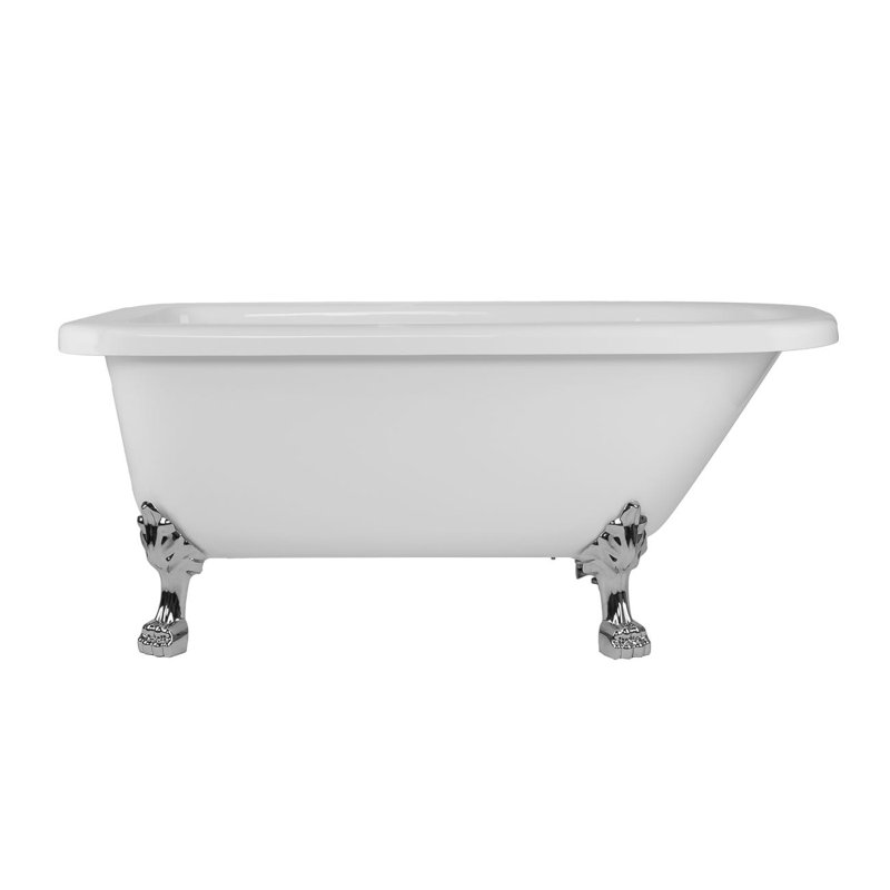59'' x 29'' Freestanding Soaking Bathtub, Chrome