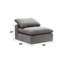 Fauteuil sans accoudoirs gris modulaire Greaney