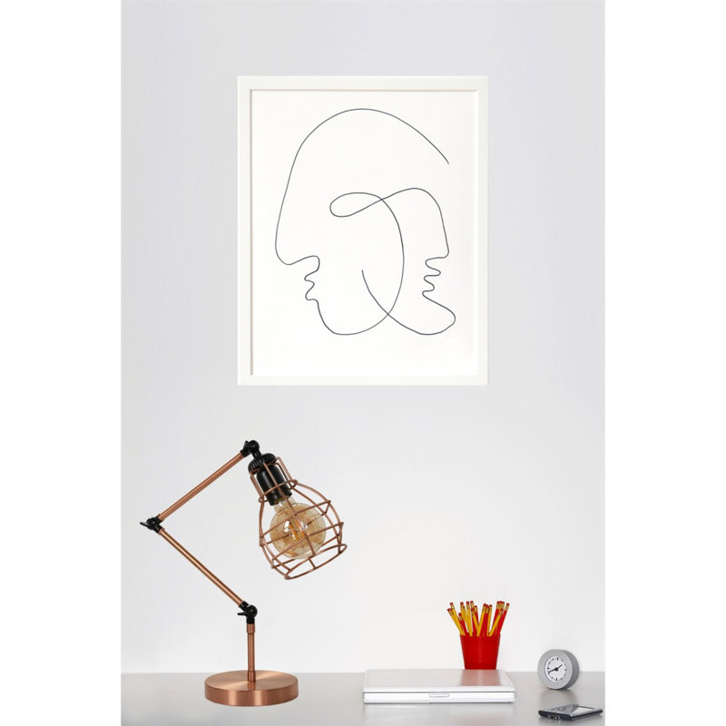 Lampe de bureau 17,72 po Mcbrayer, Cuivre
