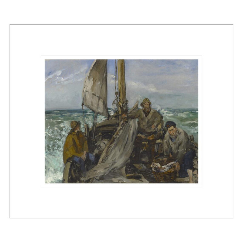 «The Toilers of the Sea» par Edward Manet, impression giclée sur cadre, H 13,75 po x l 15,66 po