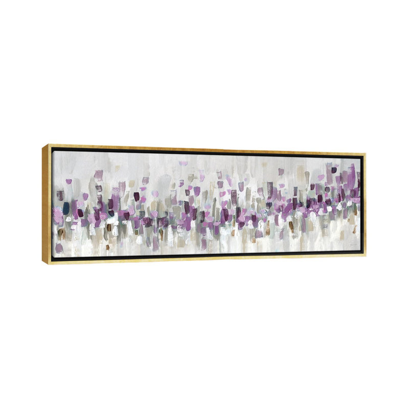 Bleu Staccato - mauve 6 pièces, Cadre flottant doré, H 20 po x l 60 po