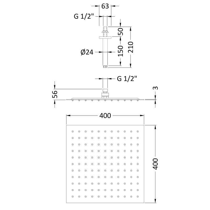 Full/Standard Fixed Shower Head