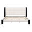 Bed Frame With Square-Stitched Headboard-845129905