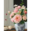Bouquet de pivoines artificielles en plastique souple de style rétro, ornement de décoration intérieure durable