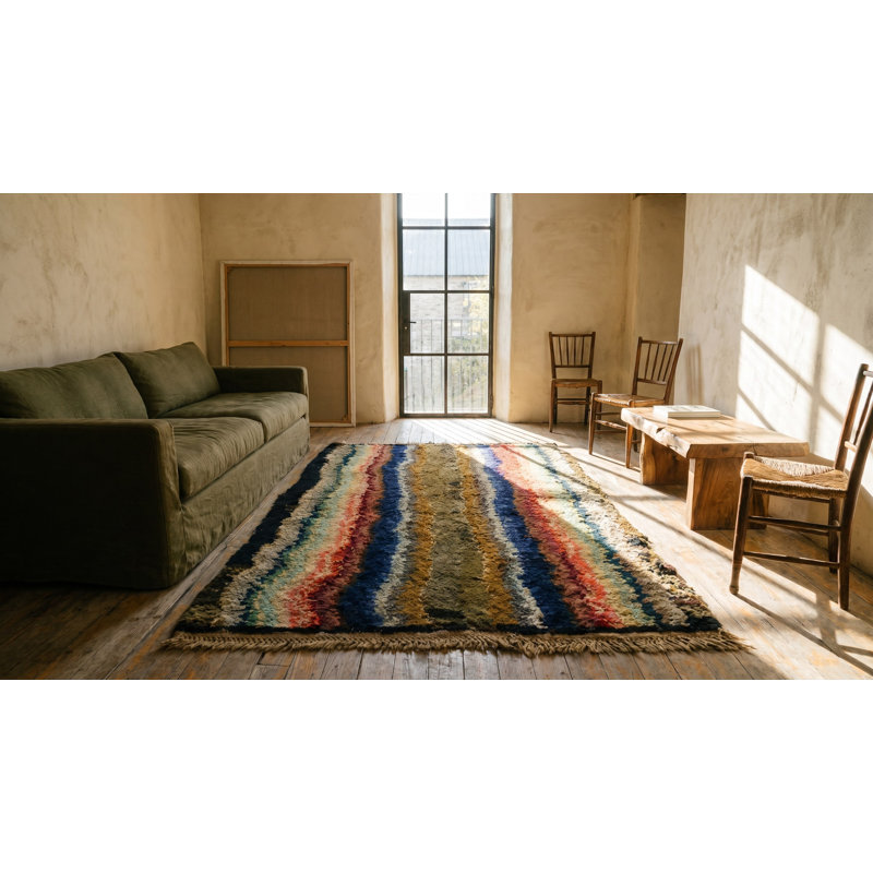 Tapis antique en laine Shaker