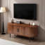 Meuble télé, console de télévision moderne 47 po avec compartiment de rangement et porte coulissante, centre de jeu avec armoire de jeu-130784026