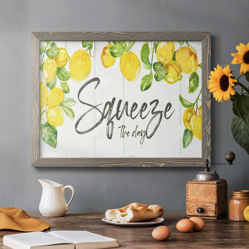 " Lemon Squeeze ", Gray, 26" H x 38" W x 1.5" D