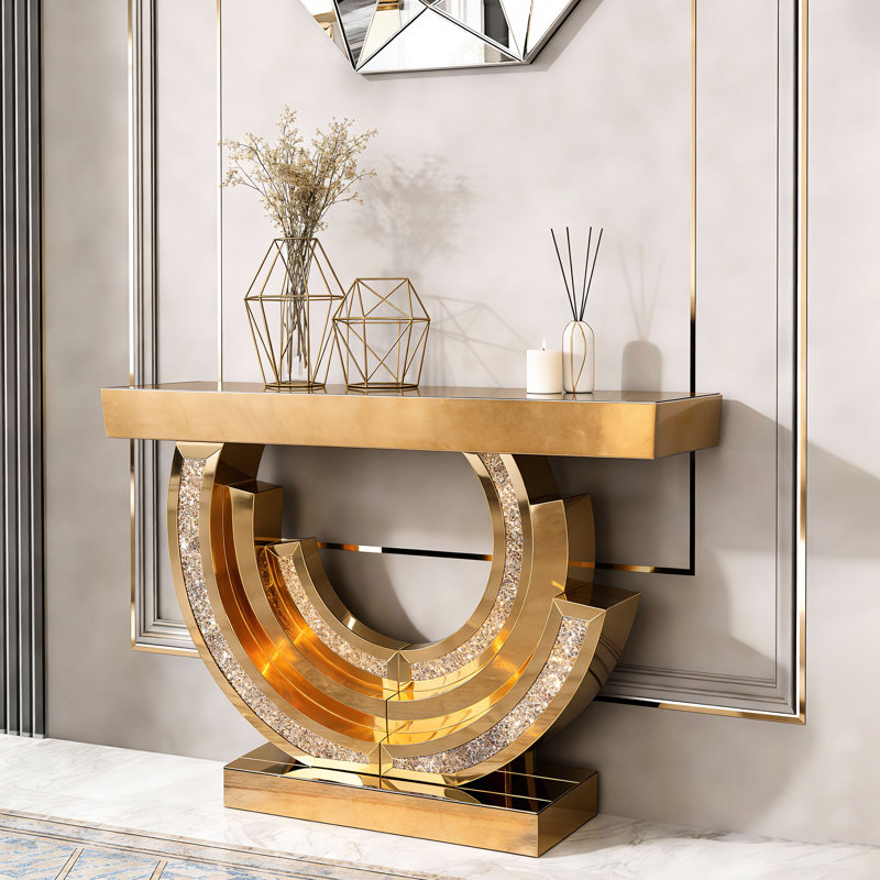 Console à miroir en diamant Modern Handcraft