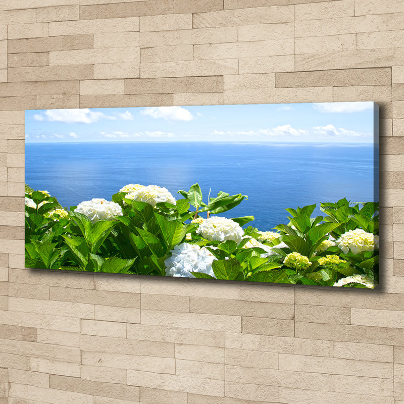 Flowers By The Sea - No Frame Painting on Canvas