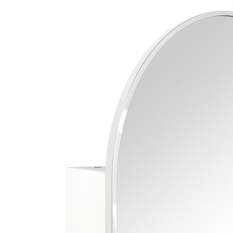Armoire à pharmacie avec miroir encastré et fixation en surface Dake, 30 po x 20 po, Nickel poli