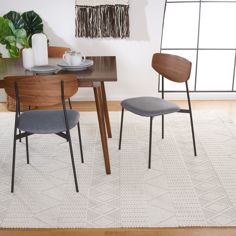 Jaylenne Hand Woven Wool Geometric Rug, Rectangle 8' x 10'