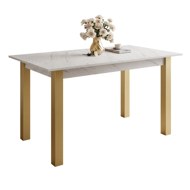 Extendable Metal Base Dining Table