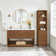 Harbin 55" Single Bath Vanity with White Grain Stone Top