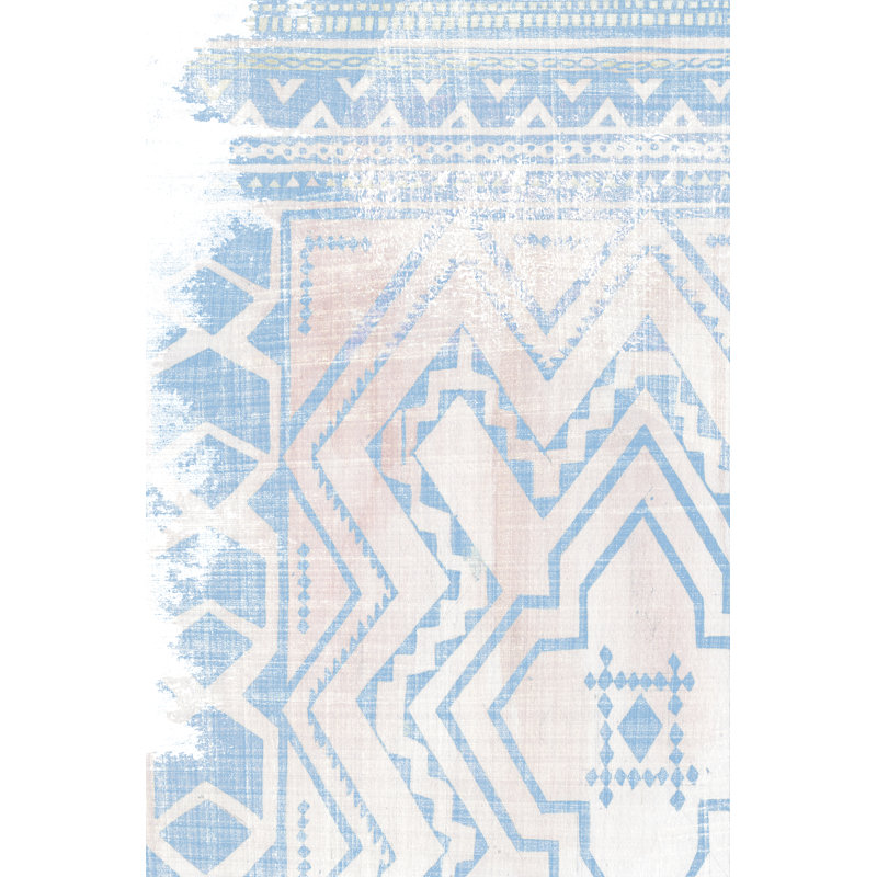 Baby Blue Textile II by Melissa Wang - Wrapped Canvas Painting, 30cm H x 20cm W 