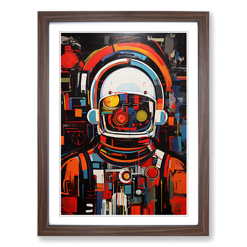 Single Picture Frame Print on Wood, 46cm H x 34cm W, Walnut Framed