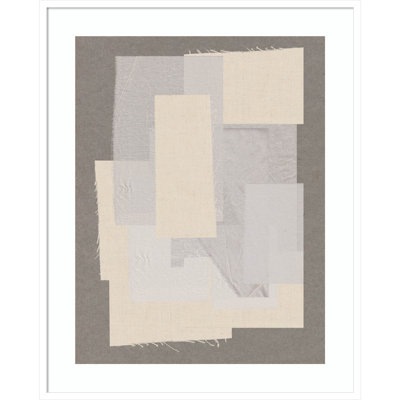 Fabric Pattern Collage No 7 by The MIUUS STUDIO Wood Framed Wall Art Print
