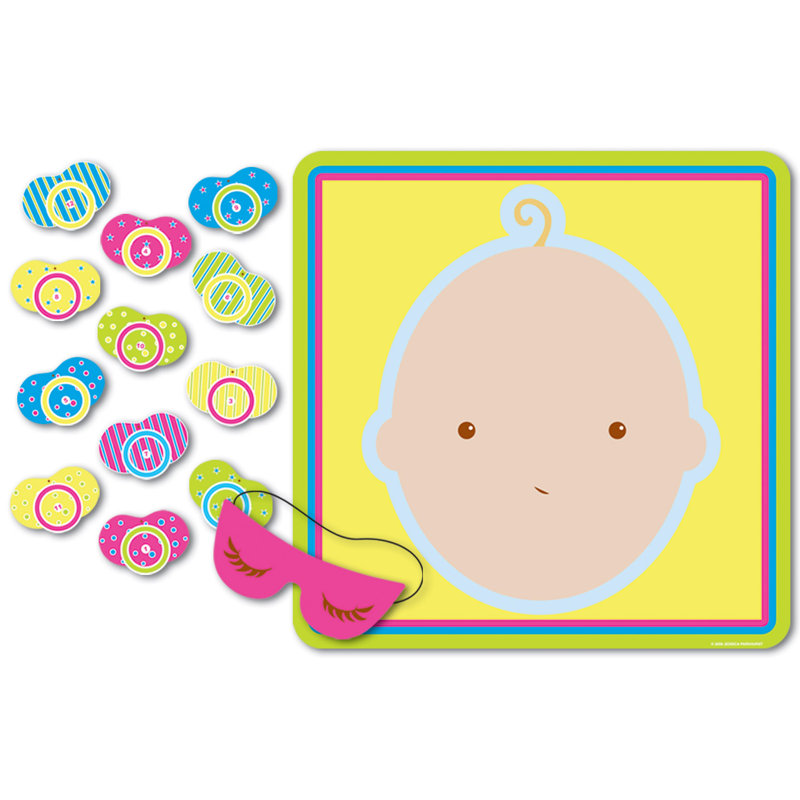 Jeu de douche de bébé «Pin The Pacifier»