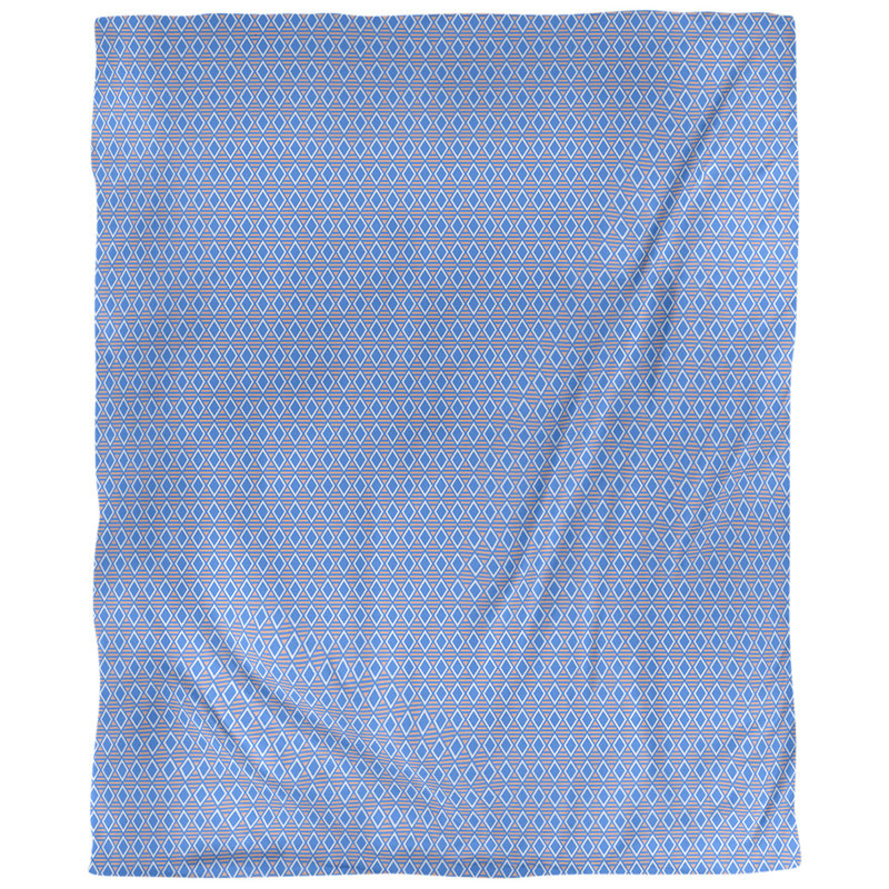 Housse de couette Katelyn Elizabeth, Housse de couette pour très grand lit, Bleu/orange