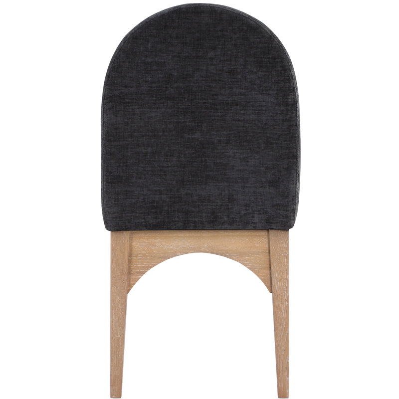 Waldorf 19.75'' H Upholstered Side Chair, Natural, Black Chenille