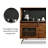 Modern Minimalist Against The Wall One Piece Organizer Storage Cabinet Solid Wood Dining Sideboard