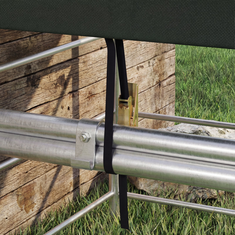 12' X 12' Corral Shelter For Livestock, Green