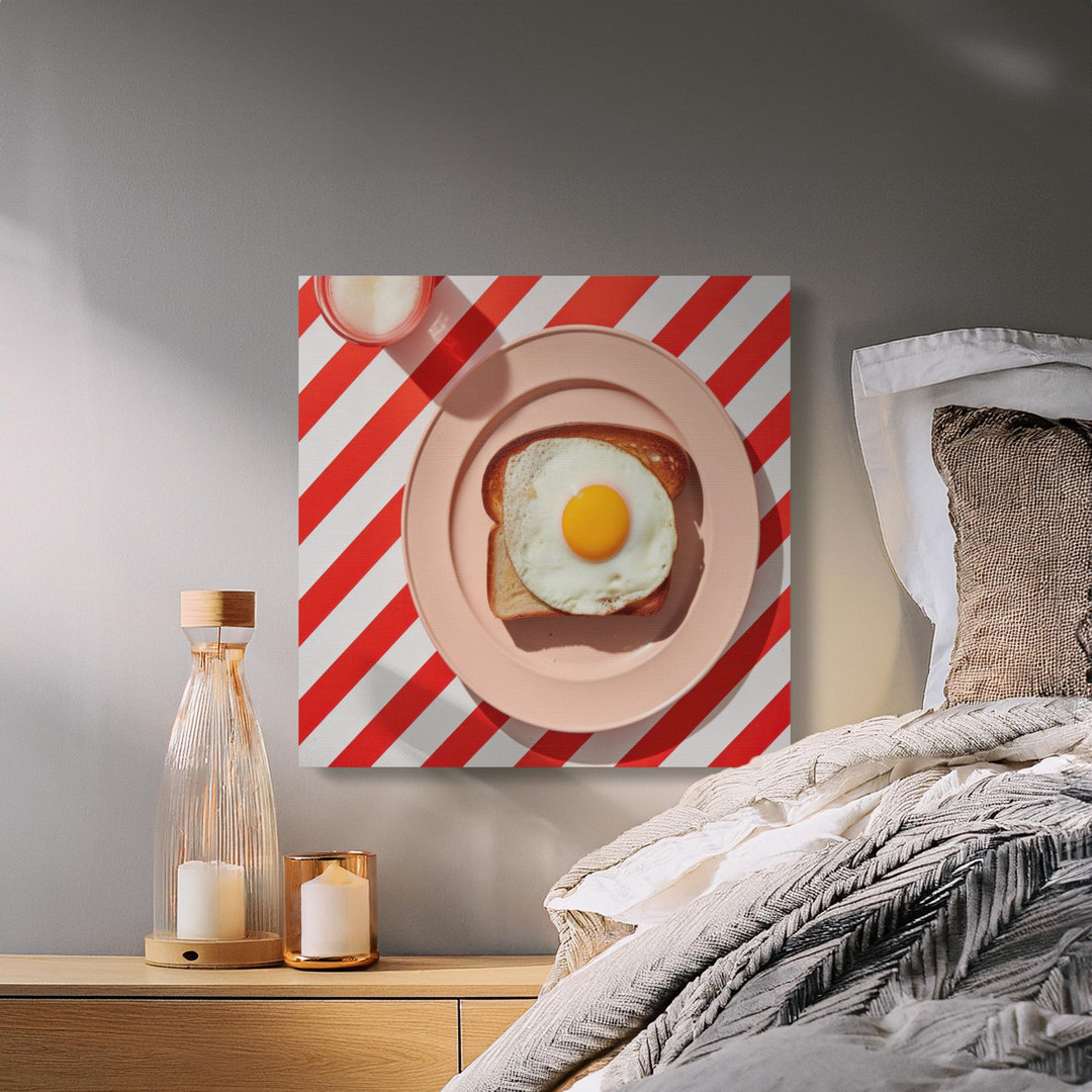 Retro Fried Egg Breakfast Canvas