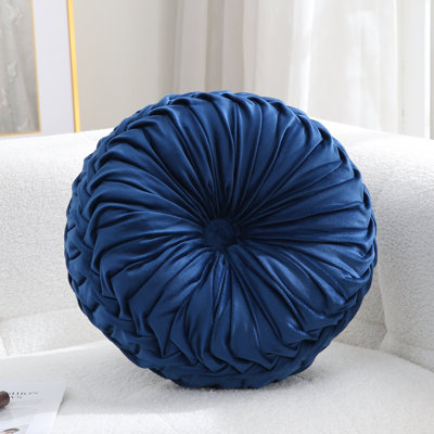 Coussin décoratif ultra doux en velours rond pour canapé (15 pouces)