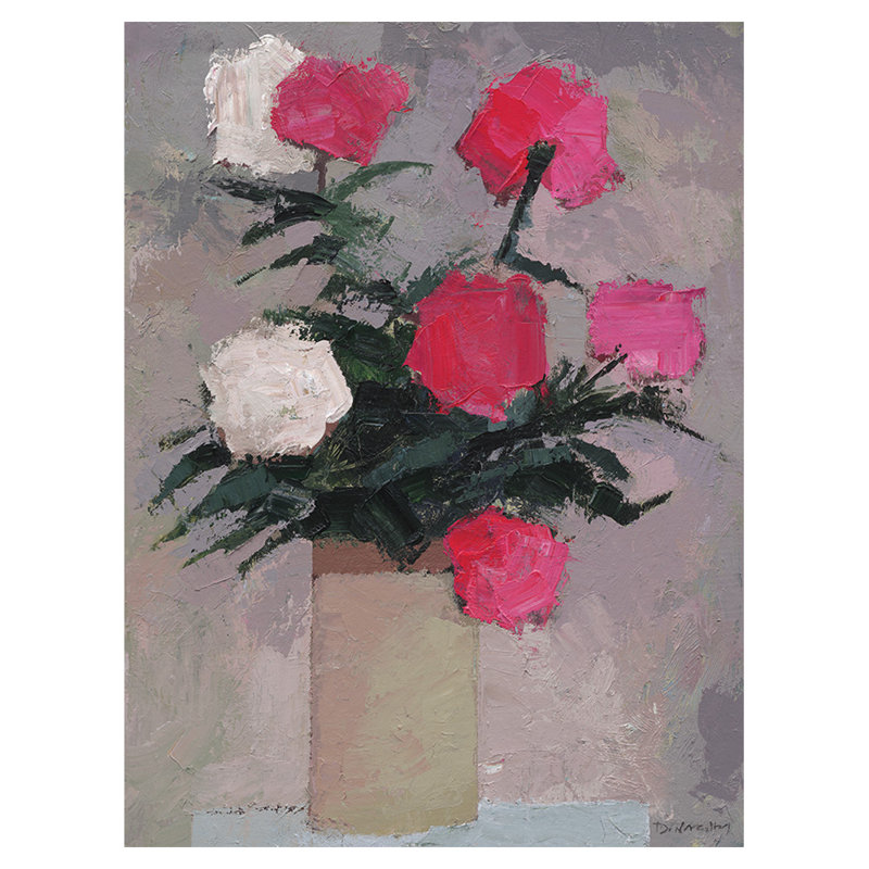 PAUL DONAGHY (PINK & WHITE PEONIES) 60X80 CANVAS Wrapped Canvas Wall Art