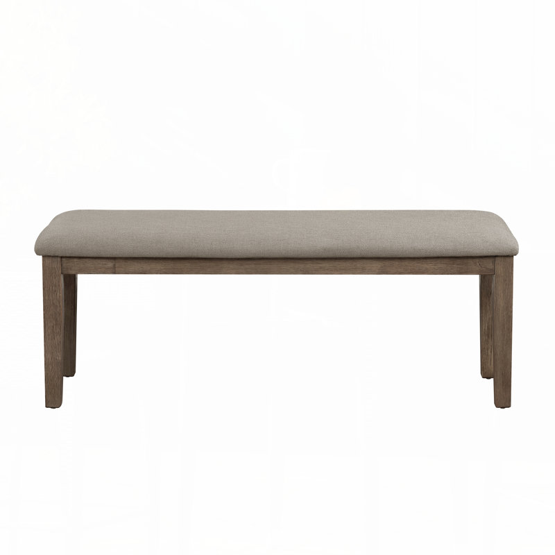 Table de salle à manger 6 pièces Country Casual Styling, 6 pièces: table, banc, 4 chaises, Brun