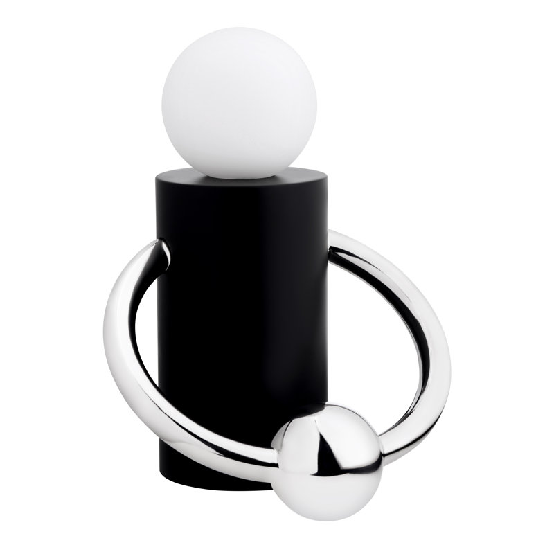 Septum LED Table Lamp, Matte Black/Chrome