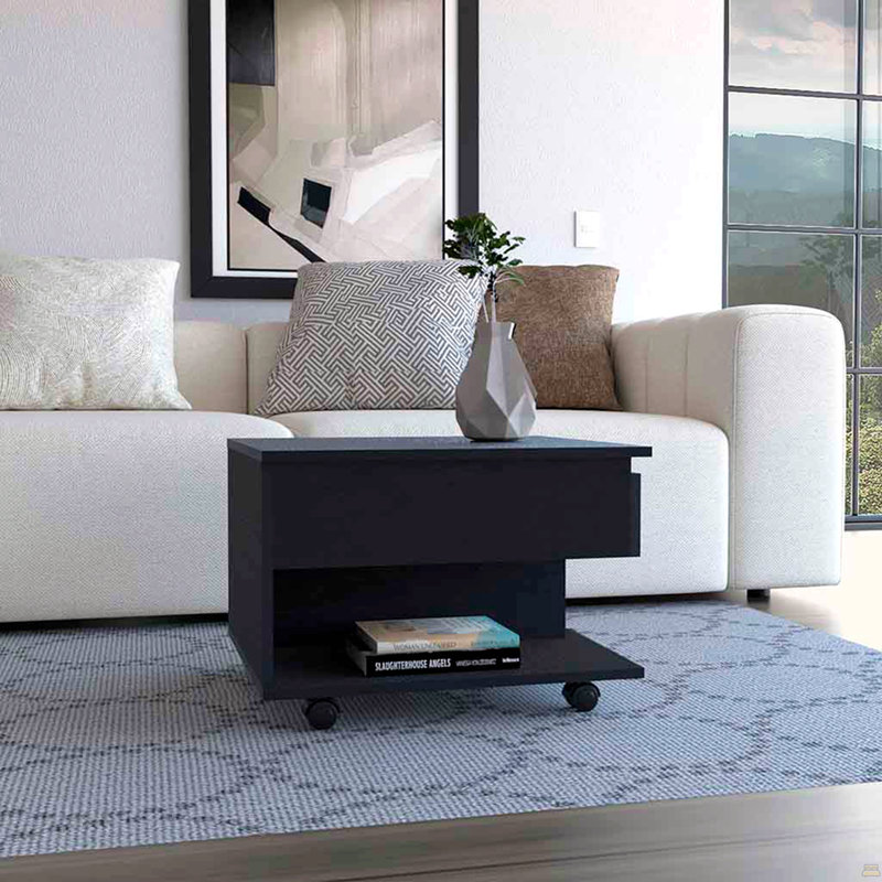 Table basse à plateau relevable, Noir