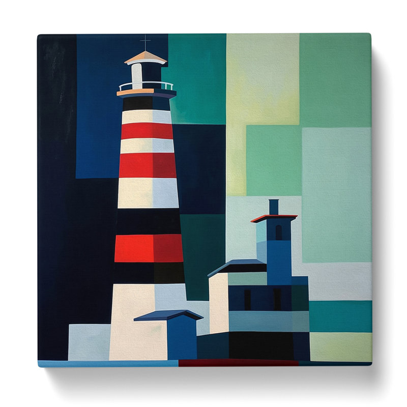 Lighthouse Suprematism No.8 - Wrapped Canvas, 35cm H x 35cm W x 3cm D