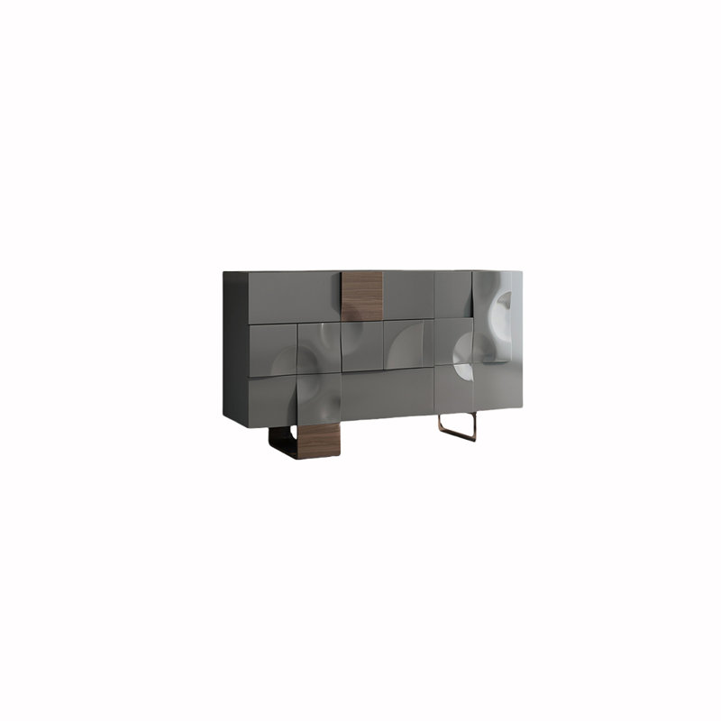 Casiers de salon créatifs et modernes. Buffet, Gris, H 35,43 po x l 47,24 po x P 15,75 po