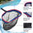 Pool Net And Brush, Fine Mesh Pool Skimmer Net And Heavy Duty Pool Brush Head, Durable Pool Brush & Pool Leaf Net With Aluminum Frame & Handle, Deluxe Pool Cleaning Kit Fit Standard Pool Pole