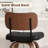 26" Counter Height Swivel Bar Stools,Pu Leather & Bentwood Back Bar Stools For Kitchen(Set of 2)-1265623849-1266185384