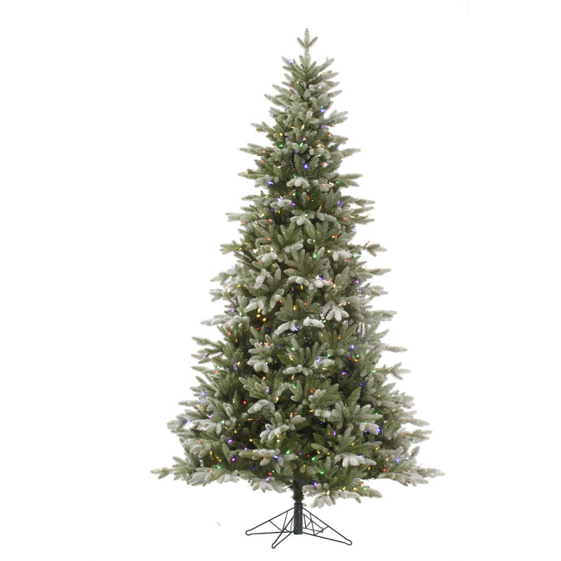 Frosted Balsam Fir Artificial Christmas Tree with Multicolored Dura-lit® LED Lights, 7.5' H