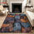 Realistic Stone Tile Pattern Area Rug, Machine Washable Non Slip, Indoor Decor for Living Room Bedroom Hallway Kitchen Balcony Apartment Modern Home Accent-129037018