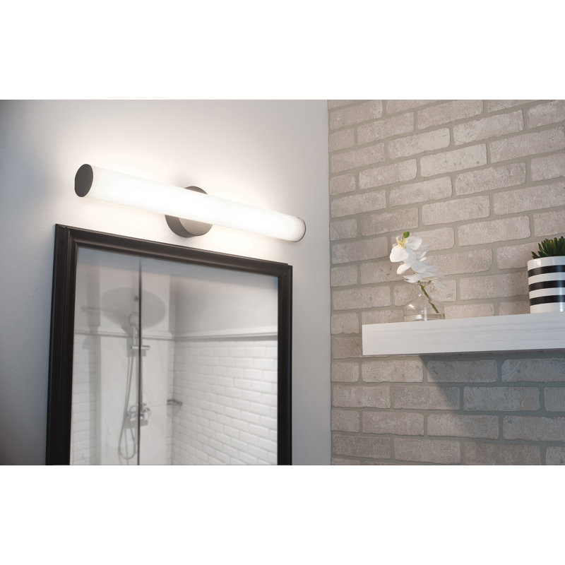 Meuble-lavabo à DEL 24 po Olnek - 120 à 277 V - 5 CCT, Noir, noir, noir, noir